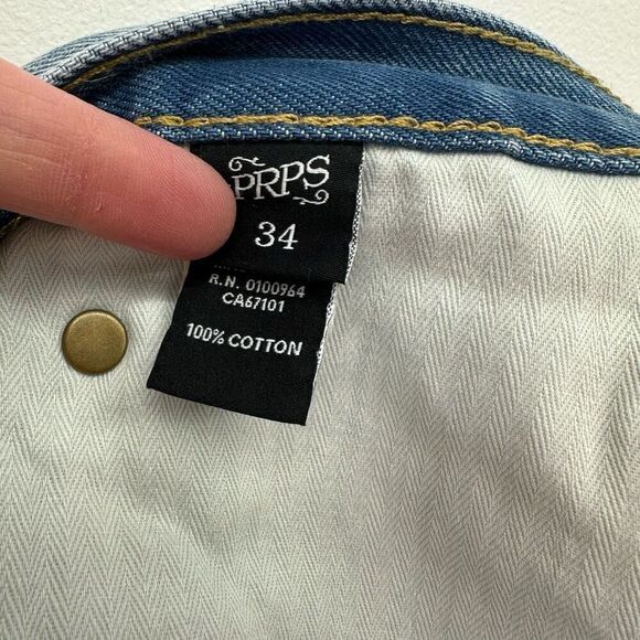 Prps Men’s Demon Peony Floral Embroidery Straight Leg Slim Fit Jean - Picture 6 of 16